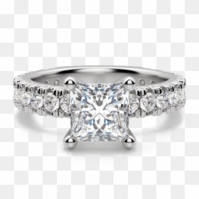 Princess Cut Engagement Diamond Ring, HD Png Download - diamonds png