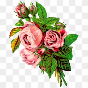 Shabby Chic Vintage Rose Clip Art, HD Png Download - grunge png
