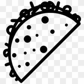 Taco Icon Black And White, HD Png Download - taco png