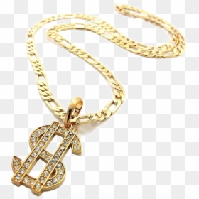 Fake Dollar Sign Necklace, HD Png Download - gold chain png