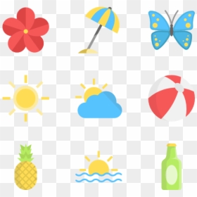 Summer Icon Vector Png, Transparent Png - beach png