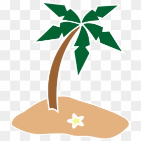 Palm Tree Island Clipart, HD Png Download - beach png