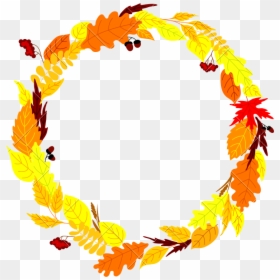 Autumn Leaves Frame Png, Transparent Png - fall leaves png