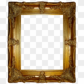 Old Picture Frame Png, Transparent Png - gold frame png