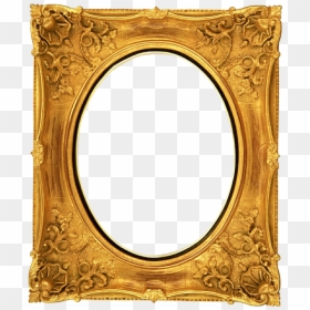 Gold Victorian Picture Frame, HD Png Download - gold frame png