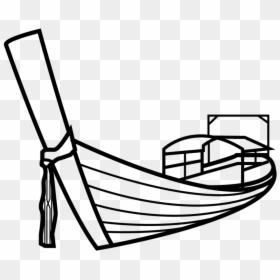 Long Tail Boat Drawing, HD Png Download - boat png