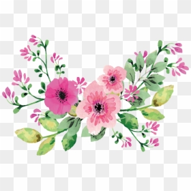 Romantic Watercolor Flowers Png, Transparent Png - floral png