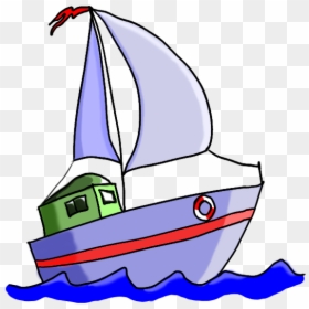 Sailing Boat Cartoon, HD Png Download - boat png