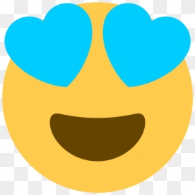 Blue Heart Eyes Emoji, HD Png Download - discord png