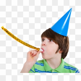 Party Blower Kid, HD Png Download - birthday hat png