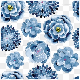 Free Blue Watercolor Flowers, HD Png Download - watercolor flowers png