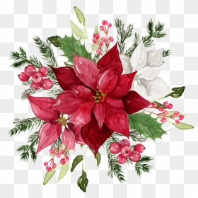 Red Flower Water Color, HD Png Download - watercolor flowers png