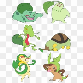 Bulbasaur Chikorita Treecko Turtwig Snivy, HD Png Download - snivy png