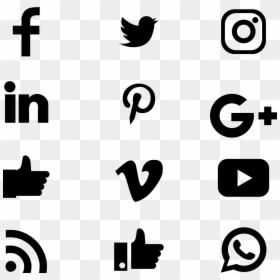 Vektor Sosial Media, HD Png Download - black and white social media icons png