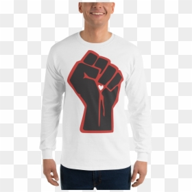 Long-sleeved T-shirt, HD Png Download - power fist png