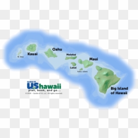 Map, HD Png Download - hawaiian islands png