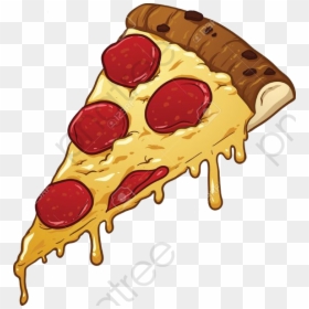 Cartoon Pizza Clipart - Clip Art Slice Of Pizza, HD Png Download - pepperoni pizza slice png
