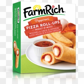 Pepperoni Pizza Roll-ups - Farm Rich Cheese Sticks, HD Png Download - pepperoni pizza slice png