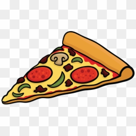 Slice Of Pizza Cartoon, HD Png Download - pepperoni pizza slice png