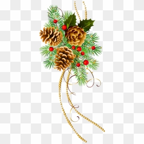 Christmas Pine Cone Clipart, HD Png Download - vintage christmas png