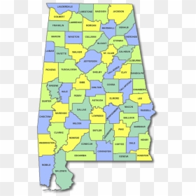 Alabama County Map - Map Of Alabama Counties Png, Transparent Png - hotdog cart png