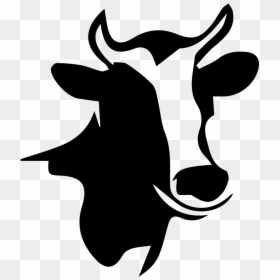 Silueta De Cabeza De Ganado , Png Download - Cow Logo Png, Transparent Png - cabeza png