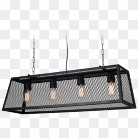 Colgante Pilar Cuatro Luces Con Malla Metálica, Apto - Cajon De Luz Para Pool, HD Png Download - malla metalica png