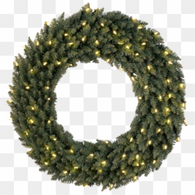 Wreath Calgary - Wreath Solar Lights, HD Png Download - christmas garlands png