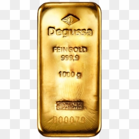 1 Kg Gold Degussa, HD Png Download - gold bullion png