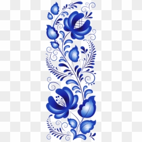 Blue Flower Ornament, HD Png Download - floral ornaments png