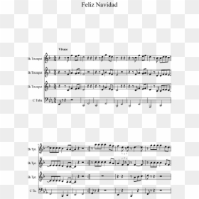 Feliz Navidad Sheet Music 1 Of 2 Pages - Sheet Music, HD Png Download - music score png