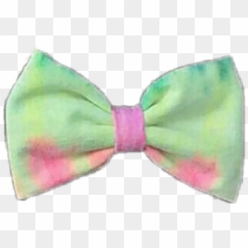 #pink #yellow #green #bow #tie #bowtie #formal #tiedye - Satin, HD Png Download - pink bow tie png