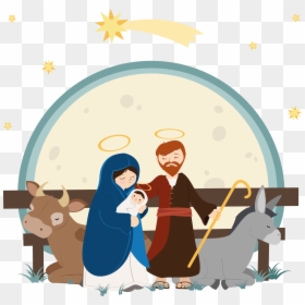 Nativity Of Jesus Child Jesus Drawing Illustration - Cartoon Transparent Background Baby Jesus, HD Png Download - cool jesus png