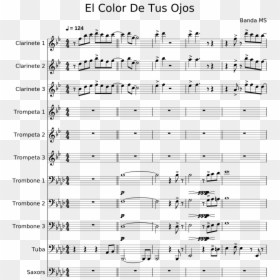 El Color De Tus Ojos Ms Partitura, HD Png Download - notas musicales de colores png