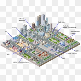 City Isometric Map Stock Vector, HD Png Download - floating city png