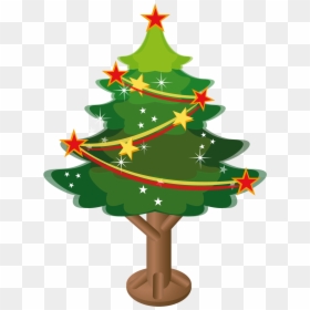Arbol De Navidad Vector - Christmas Tree Cartoon Jpg, HD Png Download - vectores navidad png