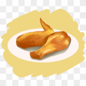 Transparent Fried Chicken Wings Clipart - Plate Of Chicken Png Clipart, Png Download - sayap png