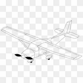 Propeller Driven Aircraft,line Art,angle - Light Aircraft Clip Art, HD Png Download - propeller plane png