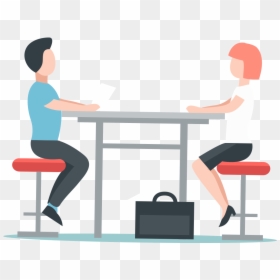 One On One Meeting Vector, HD Png Download - folha de caderno png