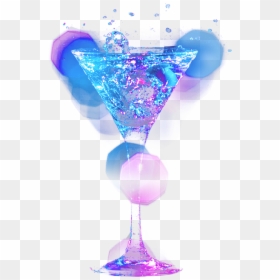 Vodka Cocktail - Blue Cocktail Glass Png, Transparent Png - vodka glass png