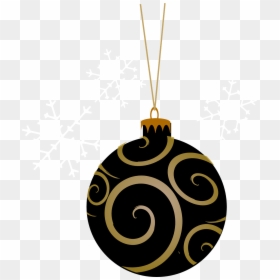 Black And Gold Christmas Baubles , Png Download - Christmas Ornaments Clipart Pink, Transparent Png - christmas baubles png