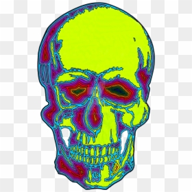 #scull #psychadelic #freetoedit - Skull, HD Png Download - scull png