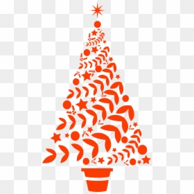 Beautiful Christmas Tree Vinyl Decal Sticker Clipart, HD Png Download - christmas stickers png