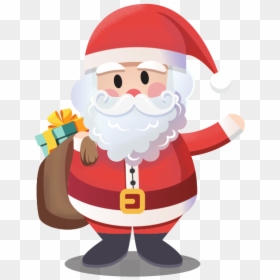 Xmas Sticker With Santa, Rudolph, Merry Christmas Messages - Christmas Stickers Png, Transparent Png - christmas stickers png