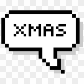 #xmas #christmas #merrychristmas #aesthetic #tumblr - Aesthetic Pixel Speech Bubble, HD Png Download - christmas stickers png