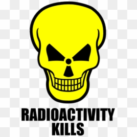 Skull Smiling Radioactivity Kills - Easy Halloween Drawings Skull, HD Png Download - smiling skull png