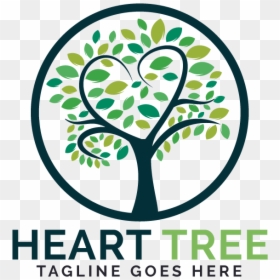 Heart Tree Logo Design - Tree Logo, HD Png Download - heart tree png