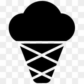 Ice Cream Cone - Ice Cream Scoop Silhouette, HD Png Download - empty ice cream cone png
