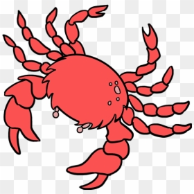 How To Draw Crab - Crab Colored Drawing Png, Transparent Png - sebastian the crab png