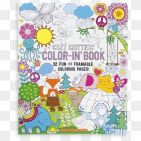 Cozy Critters Color In Book - Coloring Book, HD Png Download - cute book png